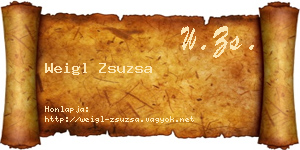 Weigl Zsuzsa névjegykártya